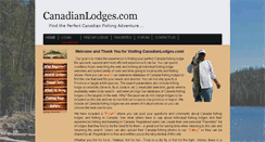 Desktop Screenshot of canadianlodges.com